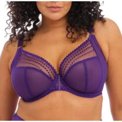 Soutien-gorge Plongeant Armatures En Tulle Et Broderie - Elomi - Violet Matilda