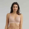 Playtex Soutien Gorge Dentelle Sans Armatures Beige CŒUR CROISE