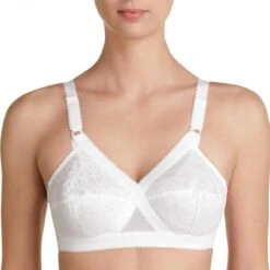 Playtex Soutien-Gorge Sans Armatures Blanc Coeur Croisé Coeur Croisé Classique