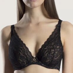 Soutien-gorge Triangle Plongeant Aubade ROSESSENCE Noir Rosessence
