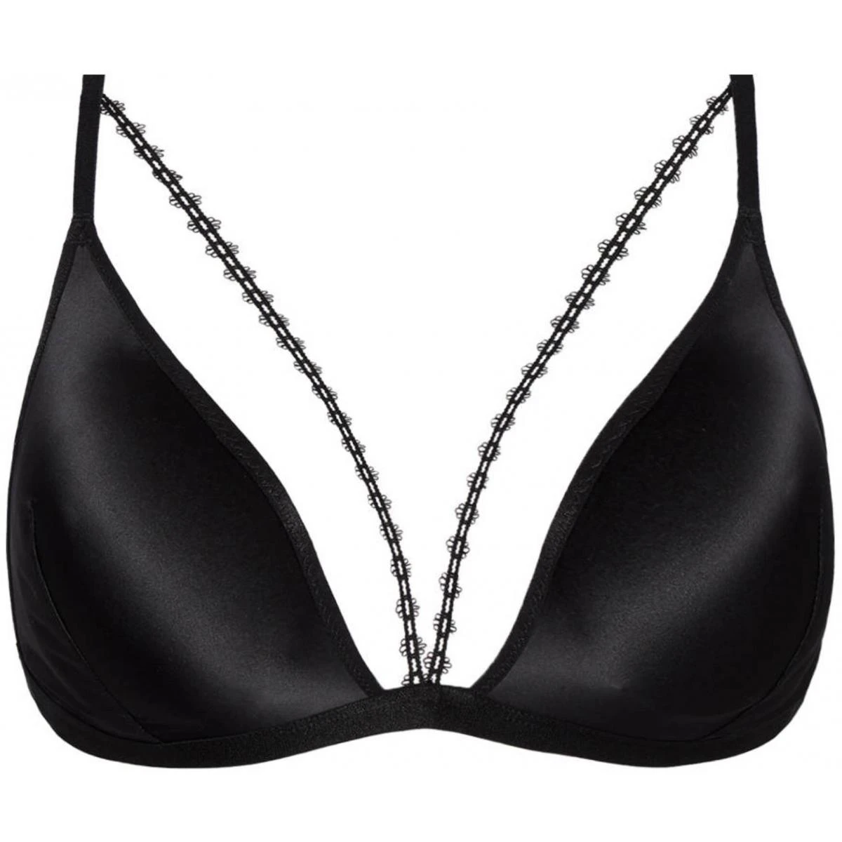 Soutien-gorge Triangle Sans Armatures En Satin Aubade BOITE A DESIR Noir BOITE A DESIR – Image 2